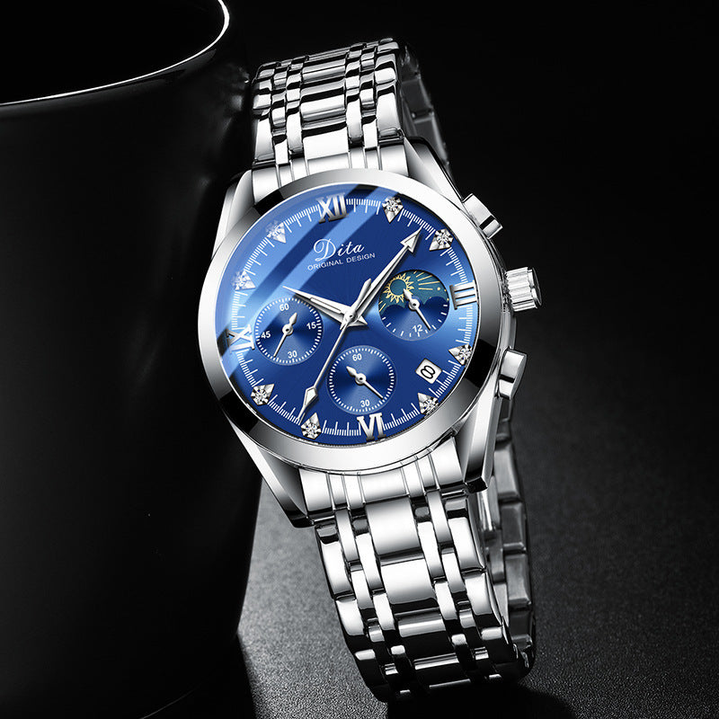 luxery watch for men Thickness: 12mm Dial diameter: 42mm Crown type: onion crown Bottom type: normal Mirror material: mineral reinforced glass mirror.