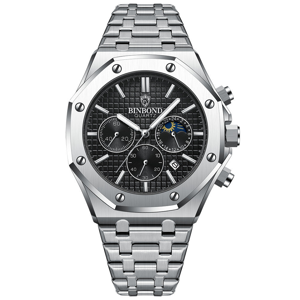 Multi-Function Sports Watch Discover timeless elegance with this luxury grey wristwatch, designed for those who value sophistication and precision.