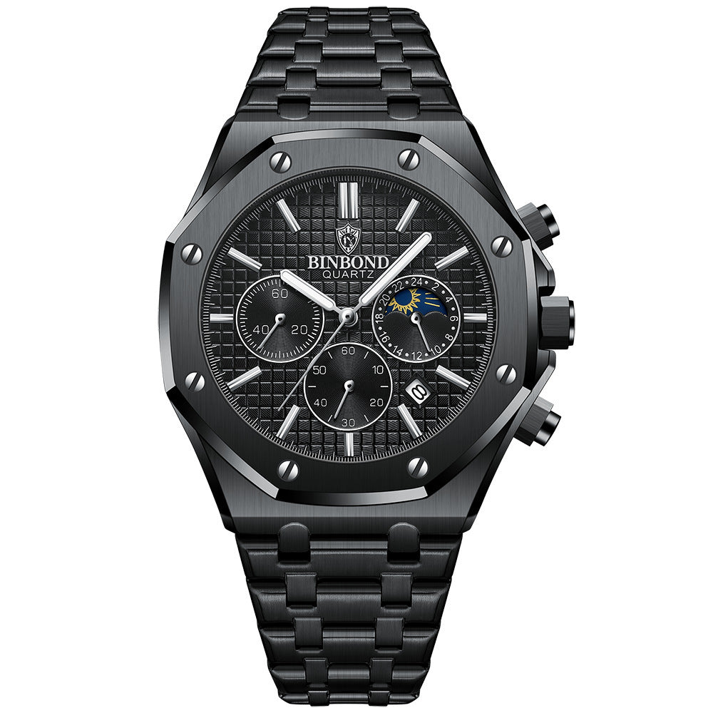 Multi-Function Sports Watch Discover timeless elegance with this luxury grey wristwatch, designed for those who value sophistication and precision.