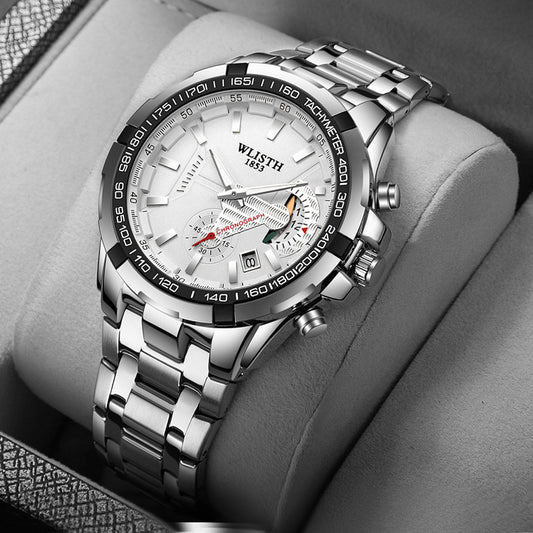 men''s watch waterproof sports watch Elevate your style with this premium grey wristwatch — a statement of sophistication and refined taste. Meticulously crafted with high-quality materials, it blends modern elegance with timeless charm.