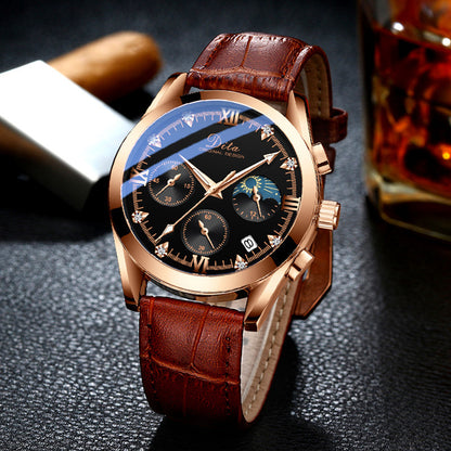 luxery watch for men Thickness: 12mm Dial diameter: 42mm Crown type: onion crown Bottom type: normal Mirror material: mineral reinforced glass mirror.