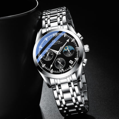 luxery watch for men Thickness: 12mm Dial diameter: 42mm Crown type: onion crown Bottom type: normal Mirror material: mineral reinforced glass mirror.