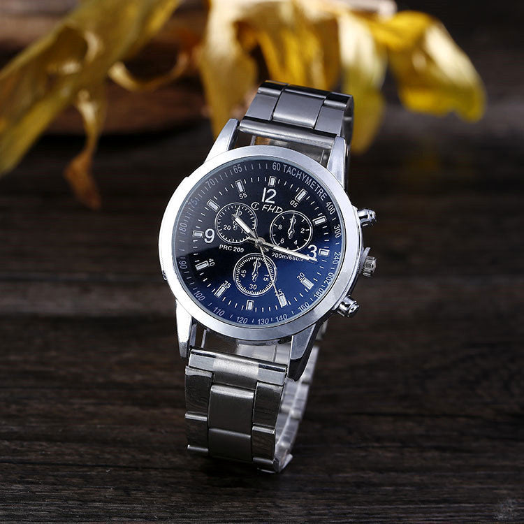 Steel strap watch men  Movement model: SL68 Thickness: 8mm Dial diameter: 40.5mm Mirror material: ordinary glass mirror Buckle style: pin buckle Buckle material: stainless steel