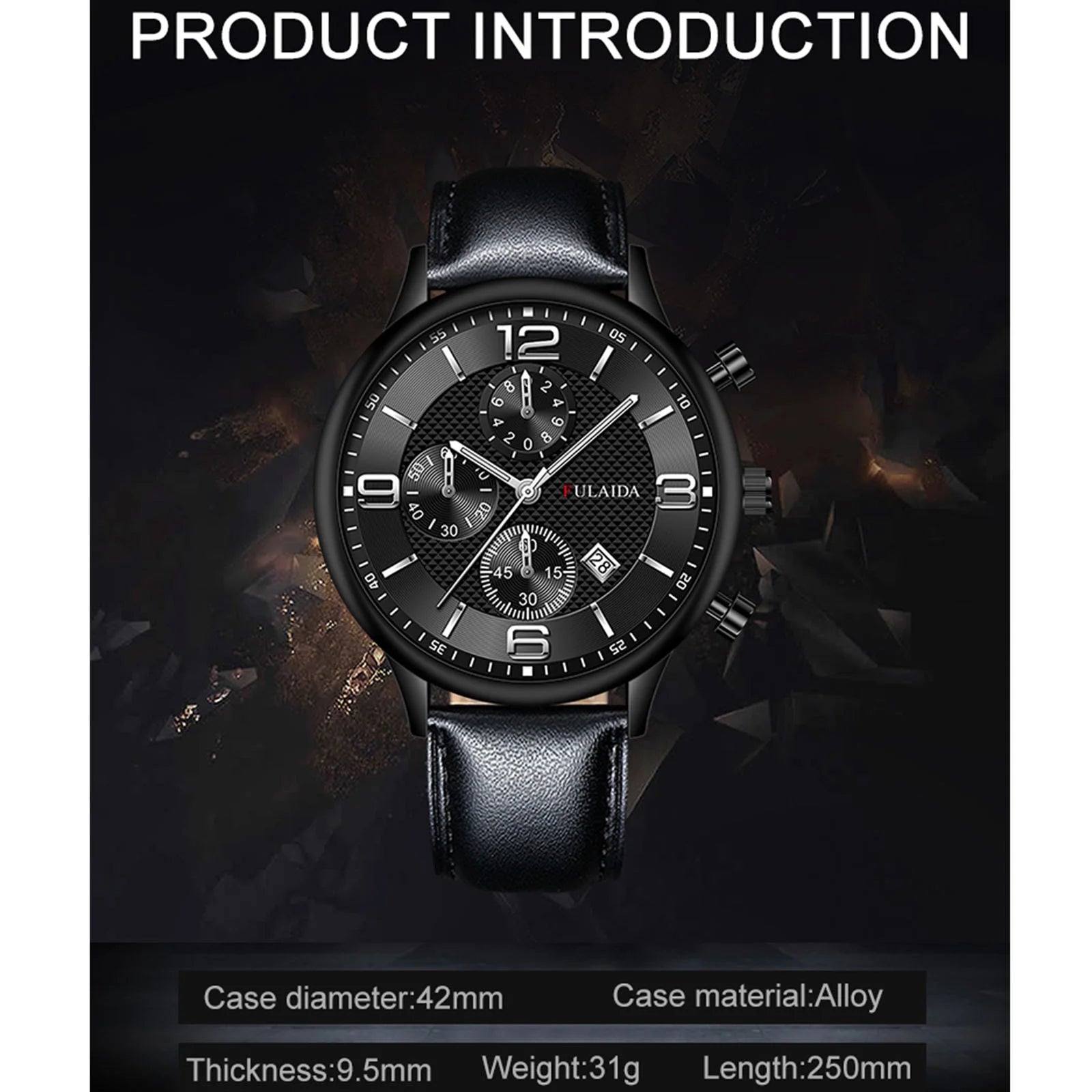 Watches for Men Fashion Sport Stainless Steel Case Belt Band Quartz Analog Wrist Watch
