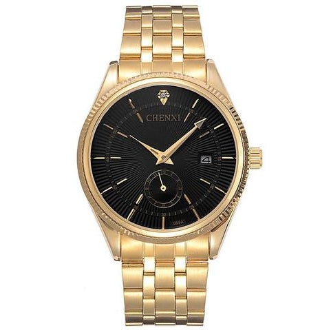 gold luxery watch Elevate your style with this luxury gold watch, a timeless blend of sophistication and precision. Crafted with a polished stainless-steel case plated in radiant gold.