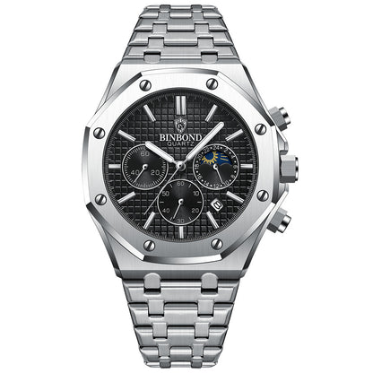 Multi-Function Sports Watch  Discover timeless elegance with this luxury grey wristwatch, designed for those who value sophistication and precision.