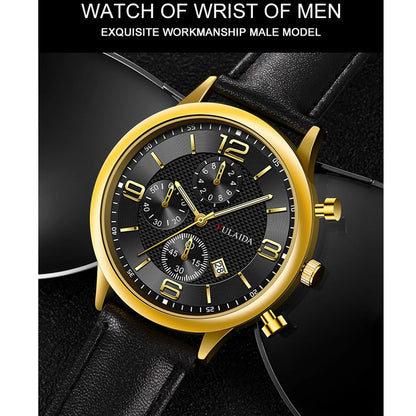 Watches for Men Fashion Sport Stainless Steel Case Belt Band Quartz Analog Wrist Watch