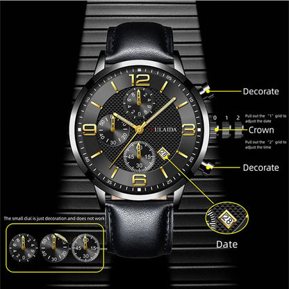 Watches for Men Fashion Sport Stainless Steel Case Belt Band Quartz Analog Wrist Watch