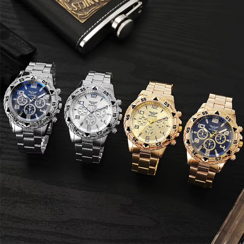 Mens Quartz Watches Casual Fashion Men'S Watch Wristwatch Steel Strip Watch Gifts Luxury Men Watch Wristwatches
