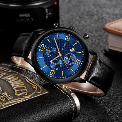 Watches for Men Fashion Sport Stainless Steel Case Belt Band Quartz Analog Wrist Watch